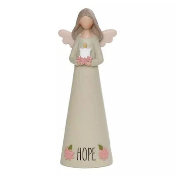 Kellis Gifts Gifts Hope Angel with Candle and Pink Flowers